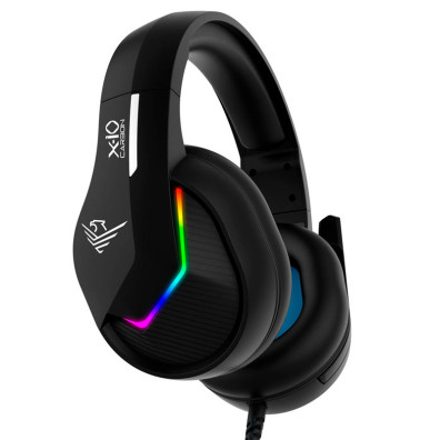 Auriculares Gaming RGB Phoenix X-IO Negros con cable jack y adaptador