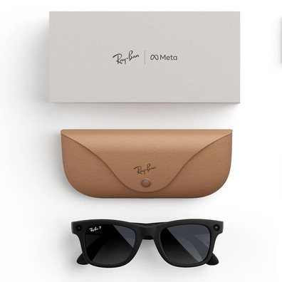 Gafas IA Ray-Ban Meta Wayfarer Negro Mate Polarizadas - Grande