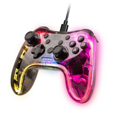 GAMEPAD MARS GAMING MULTIPLATAFORMA USB-A / USB-C - 20 BOTONES RGB NEON VIBRACIÓN HAPTICA