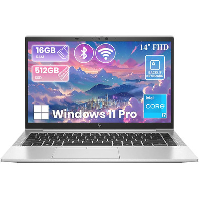 HP Elitebook 840 G7 14 I7 (10ª GEN)16GB RAM 256GB SSD WIN.11 + Teclado Reacondicionado Grado A