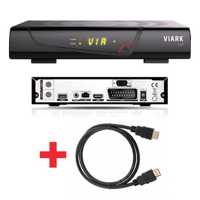 Receptor Satélite Viark HD SAT H265 + Cable HDMI