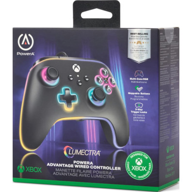 Controlador con cable Power A Lumectra Advantage - Negro (XBONE)