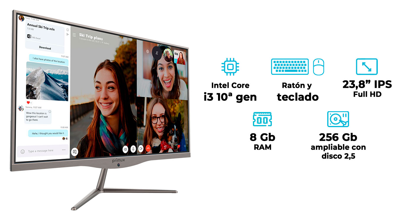PC All in One Primux IOX 24I3FW  23,8 PC All in One Primux IOX 24I3FW  23,8